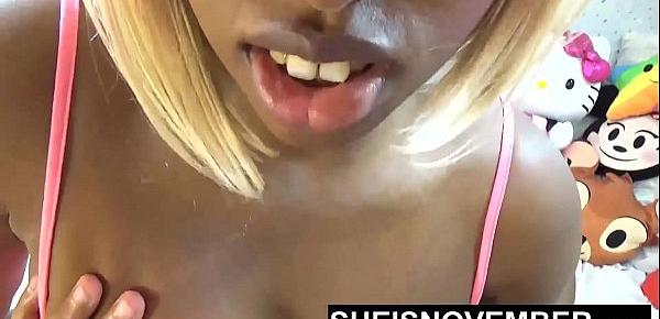  Pressured My Ebony Girlfriend To Sneak Me In And Ride My Big Cock In Her Room